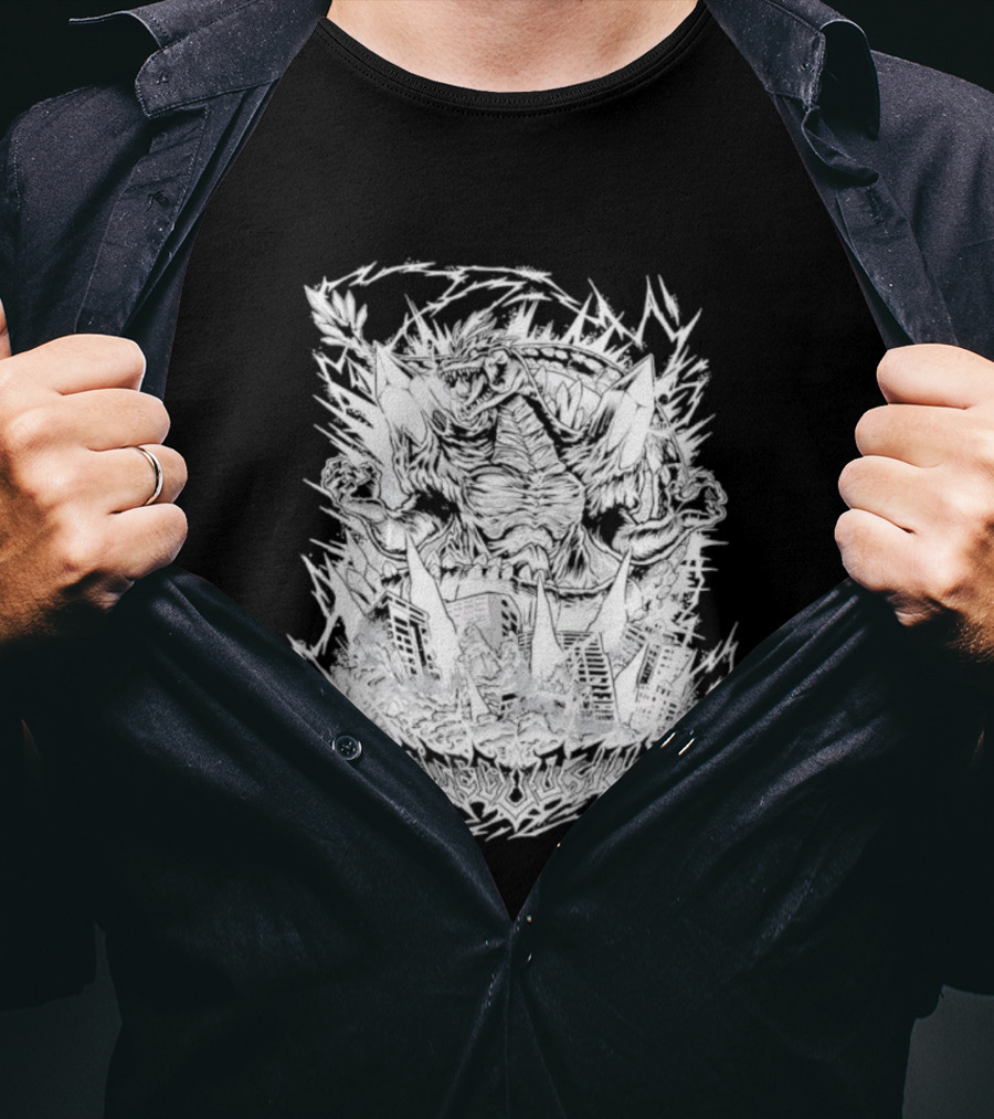 SpaceGodzilla Nekro Variant Fictional Monster Collectible Comic Style T-Shirt