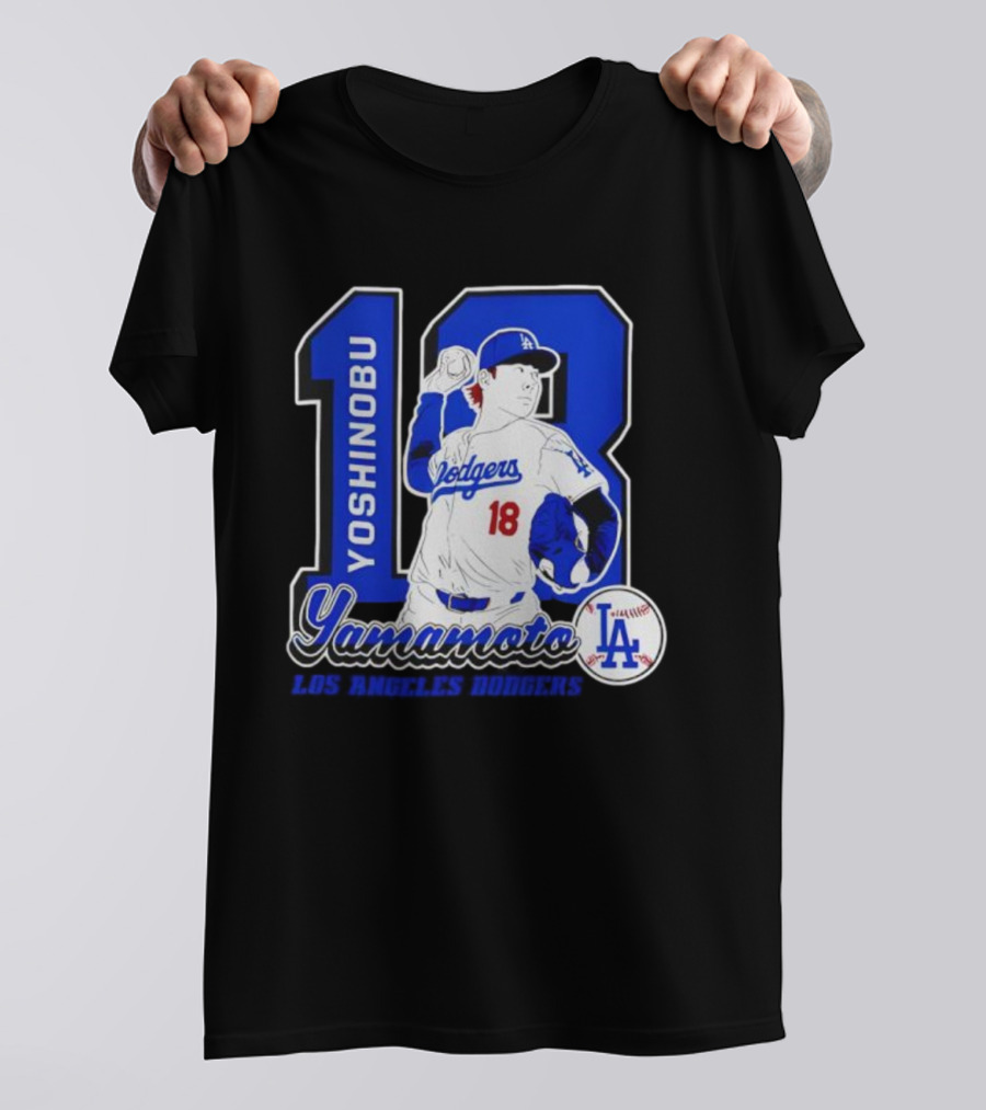 Yoshinobu Yamamoto Dodgers 18 LA Baseball 2025 T-Shirt