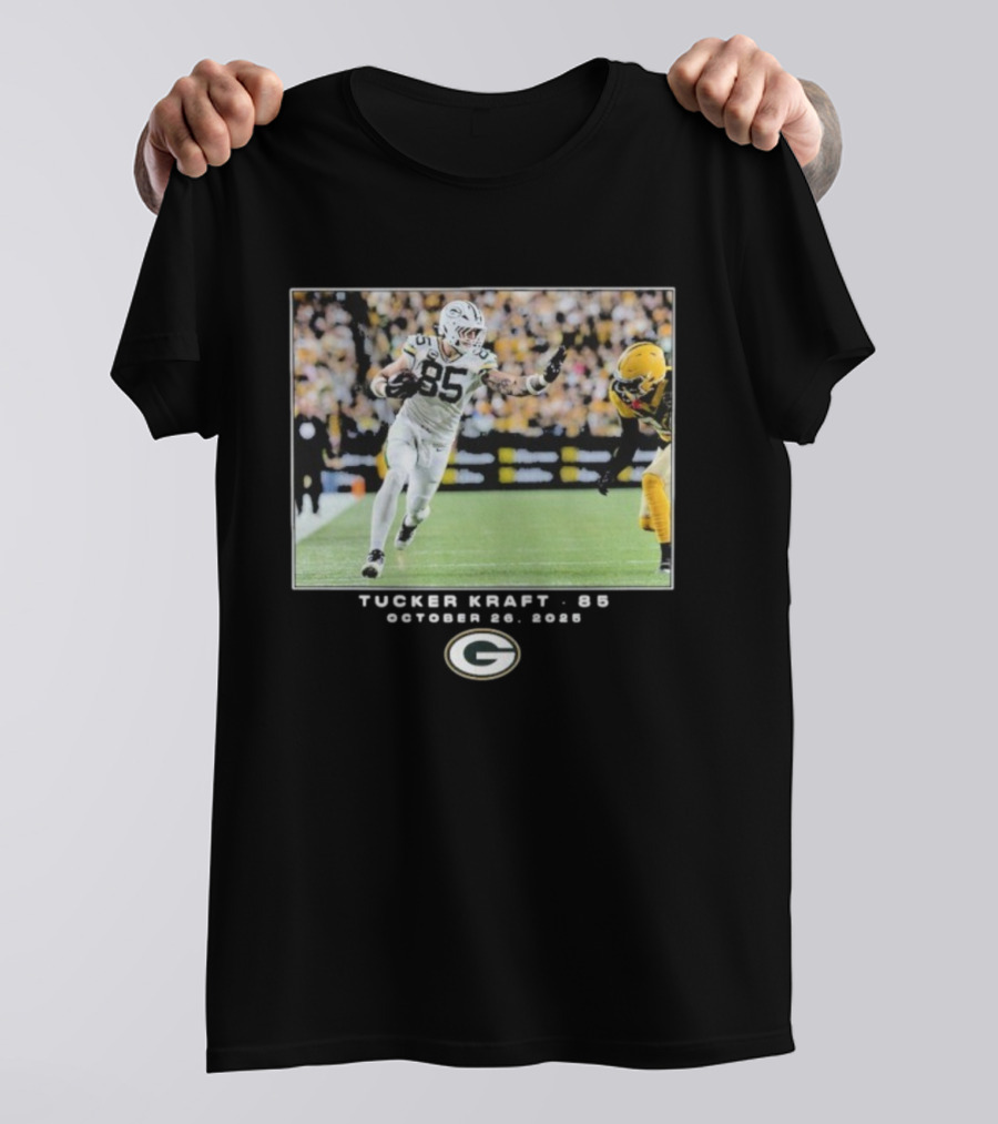 Tucker Kraft 85 Green Bay Packers NFL October 26 2025 Week 8 T-Shirt