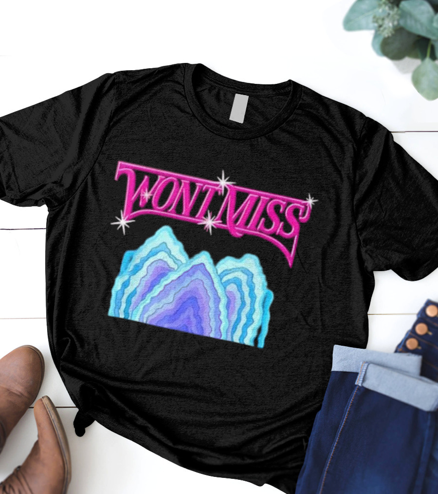 Won't Miss Blink Neon Mountain Waves T-Shirt