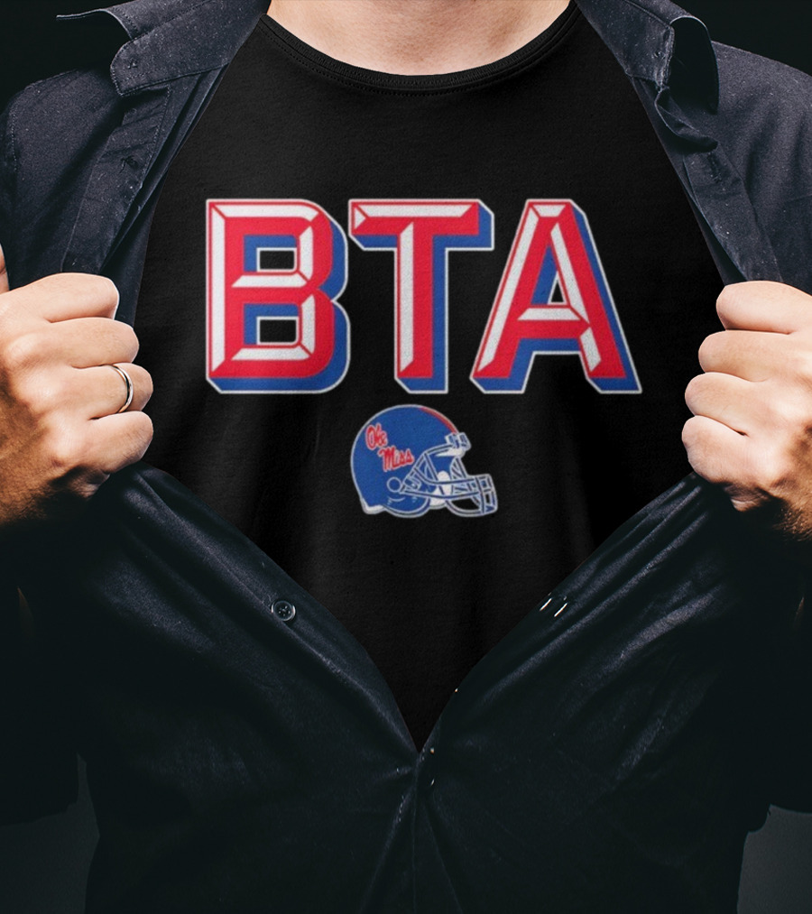 BTA Ole Miss Rebels Football Helmet T-Shirt