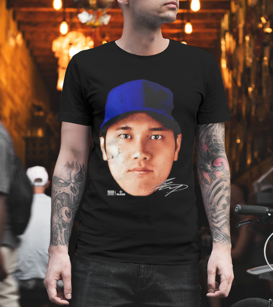 Shohei Ohtani Los Angeles Vintage Head Signature T-Shirt