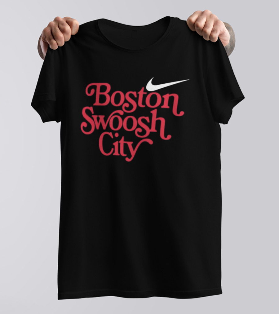 Boston Swoosh City Sportswear Iconic Nike Style T-Shirt