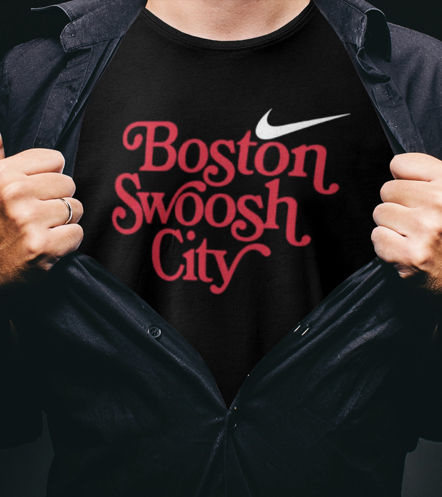 Boston Swoosh City Sportswear Iconic Nike Style T-Shirt