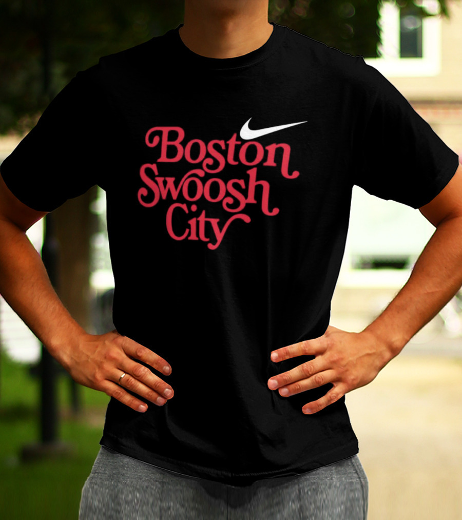Boston Swoosh City Sportswear Iconic Nike Style T-Shirt