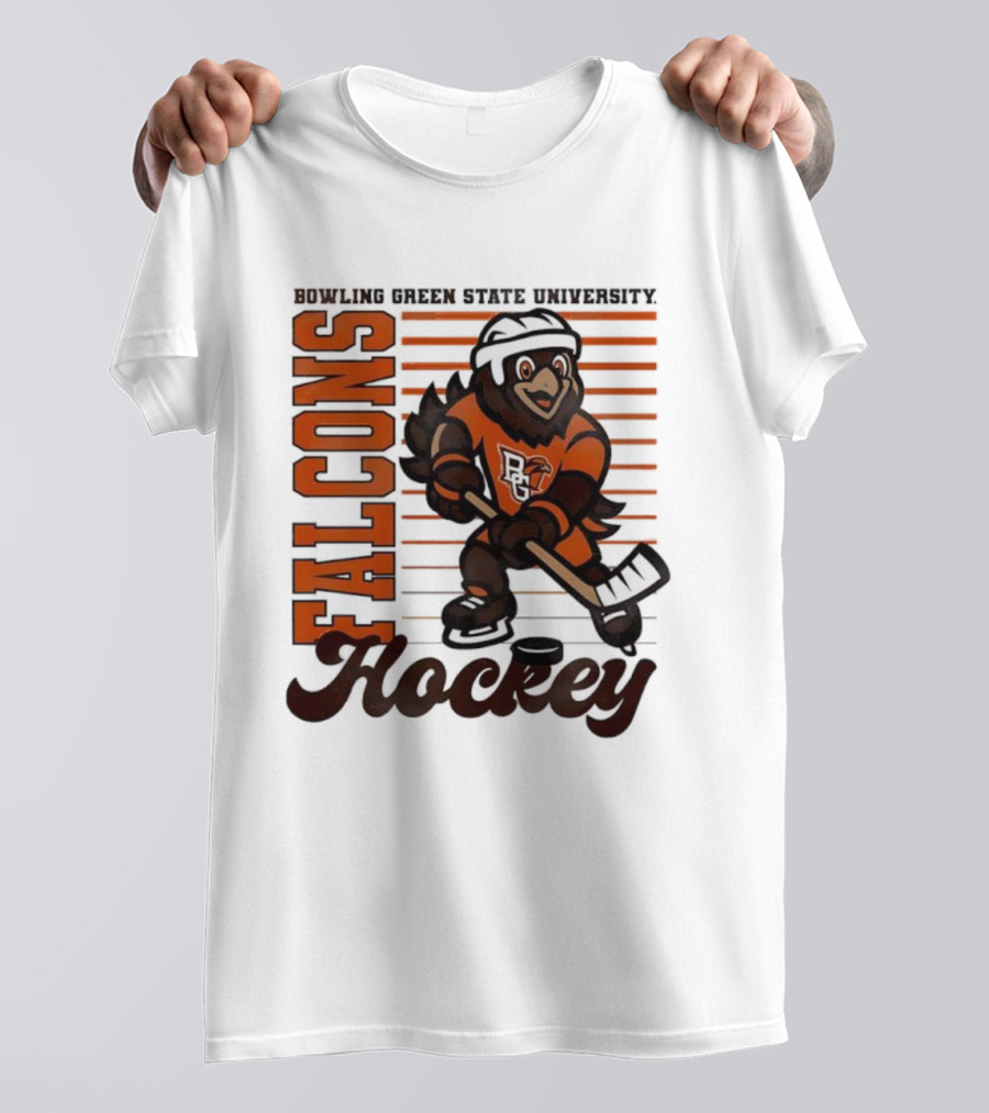 Bowling Green Falcons Freddy Falcon Hockey BG Mascot T-Shirt