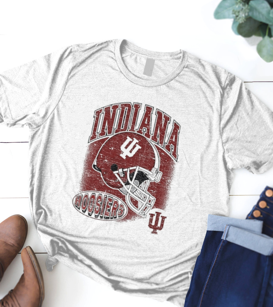 Indiana Hoosiers Vintage Helmet IU Football T-Shirt