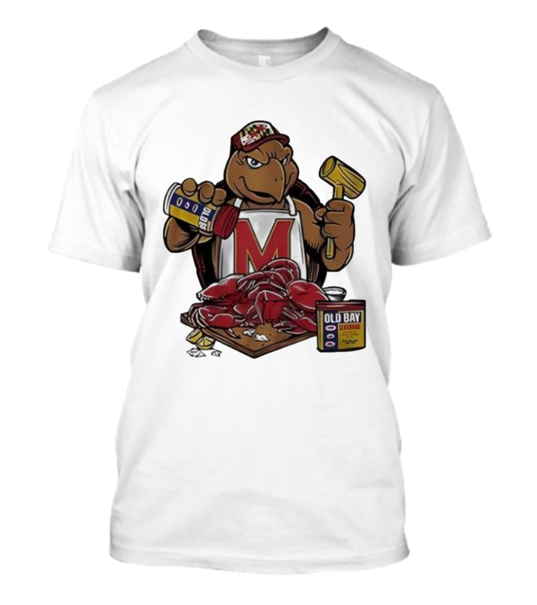 Maryland Terrapins Testudo Old Bay Crab Picking Maryland Pride T-Shirt