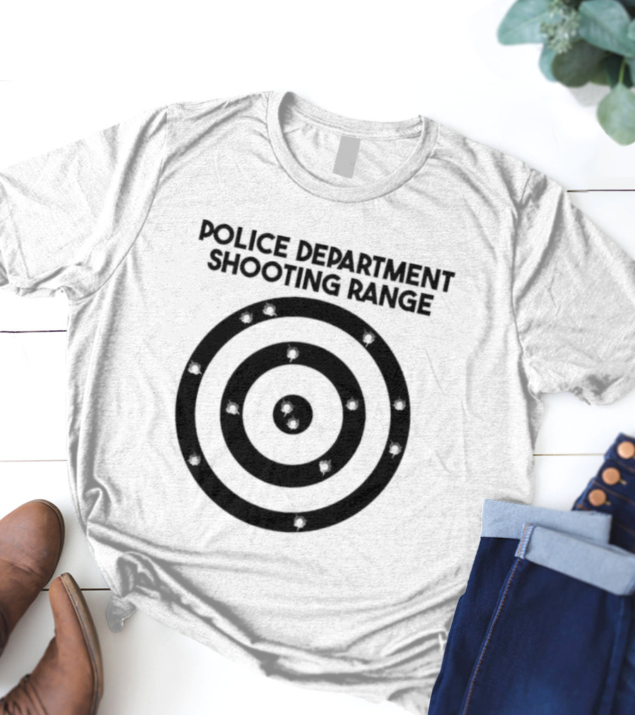 Police Department Shooting Range Target Practice Badge T-Shirt