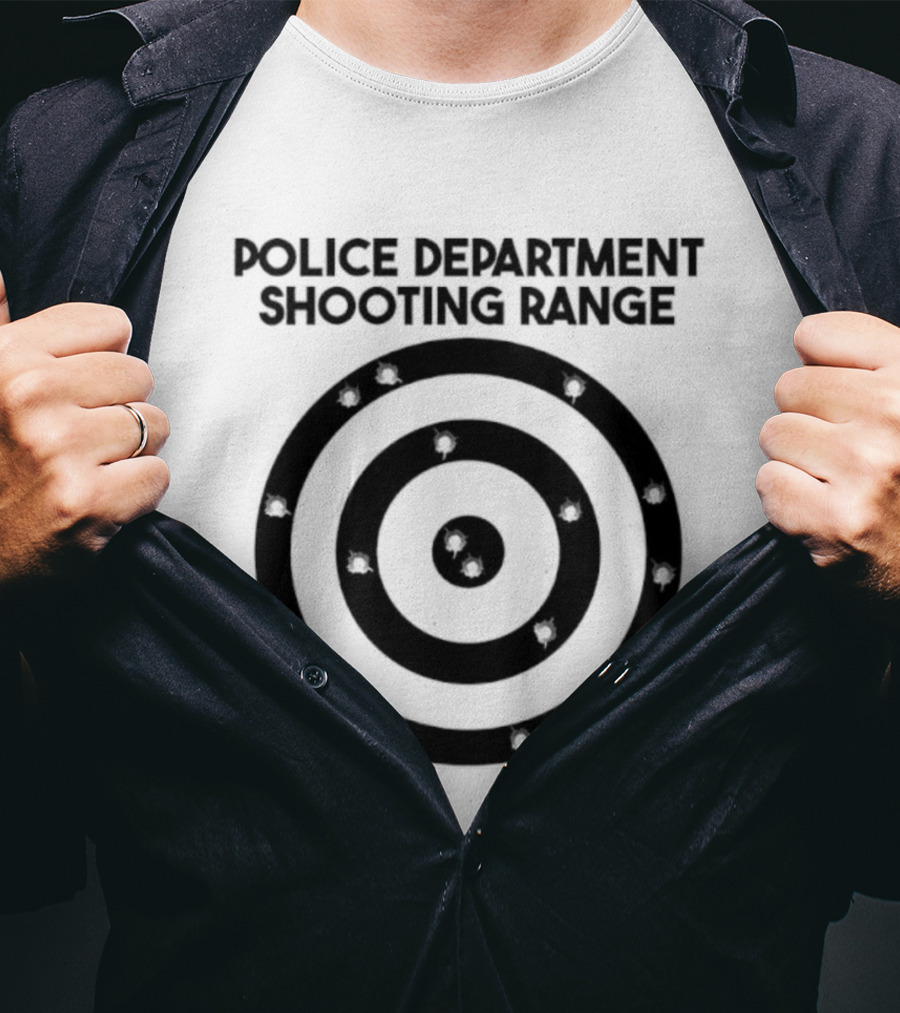 Police Department Shooting Range Target Practice Badge T-Shirt