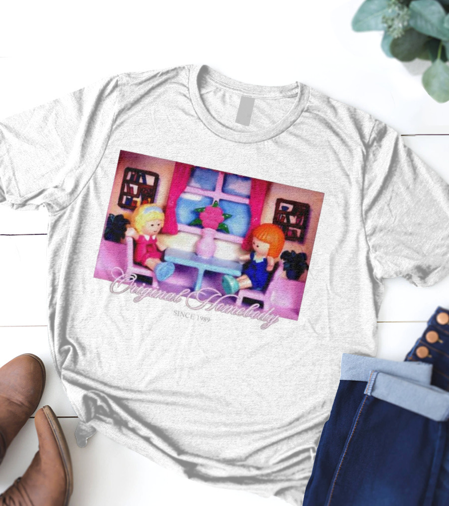 Polly Pocket Dolls Original Homebody Since 1989 Playhouse Scene T-Shirt