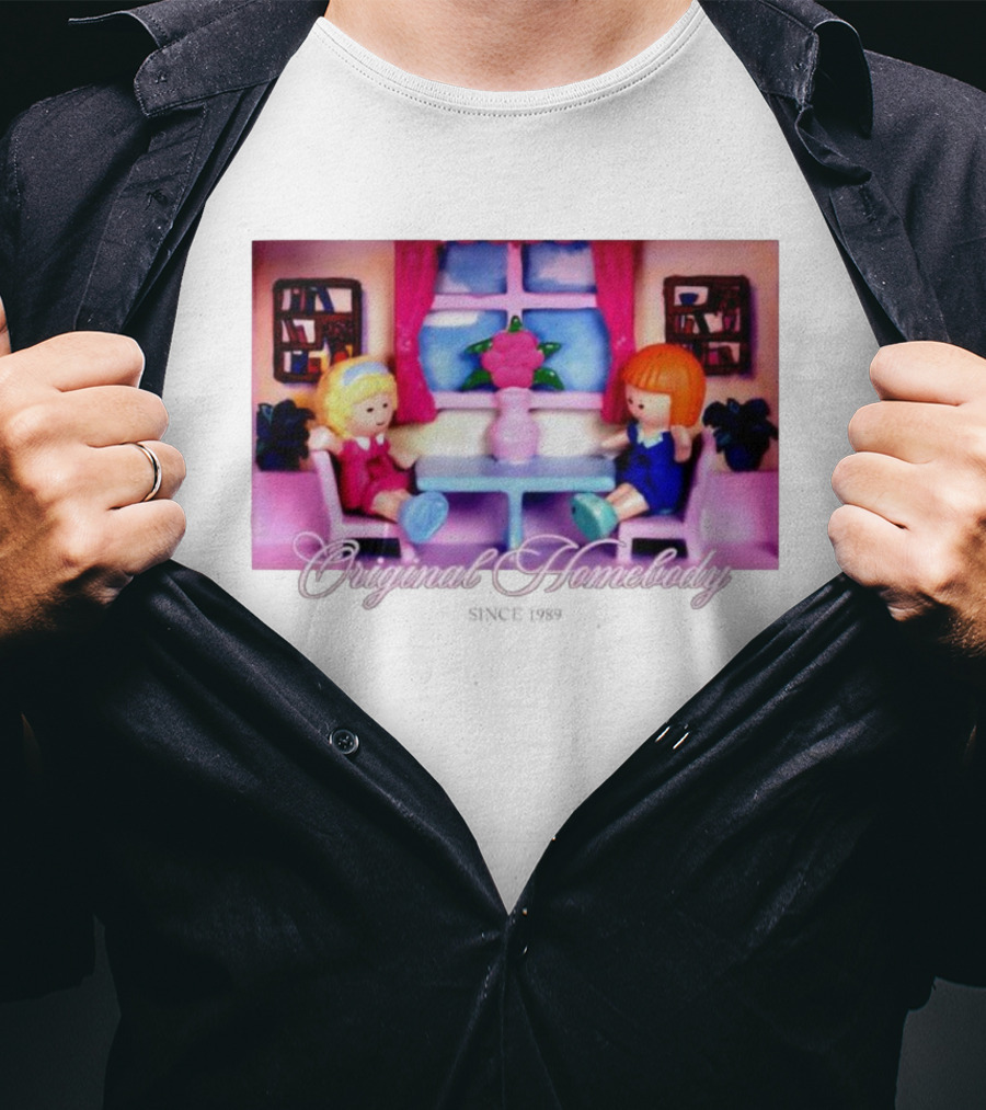 Polly Pocket Dolls Original Homebody Since 1989 Playhouse Scene T-Shirt