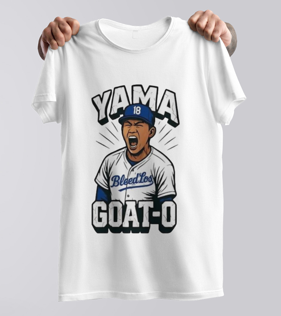 Yama 18 Bleed Los Goat-O Baseball Player T-Shirt