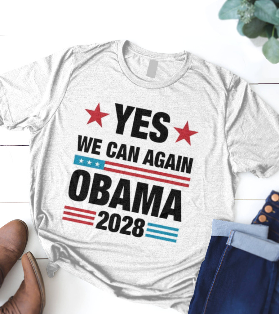 Yes We Can Again Obama 2028 Political Campaign T-Shirt