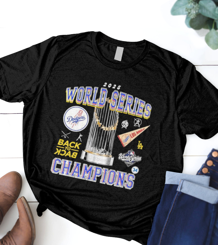 2025 World Series Champions Los Angeles Dodgers Back-to-Back Triumph T-Shirt
