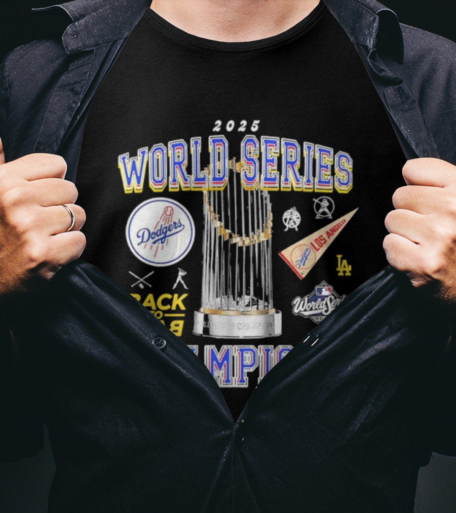 2025 World Series Champions Los Angeles Dodgers Back-to-Back Triumph T-Shirt