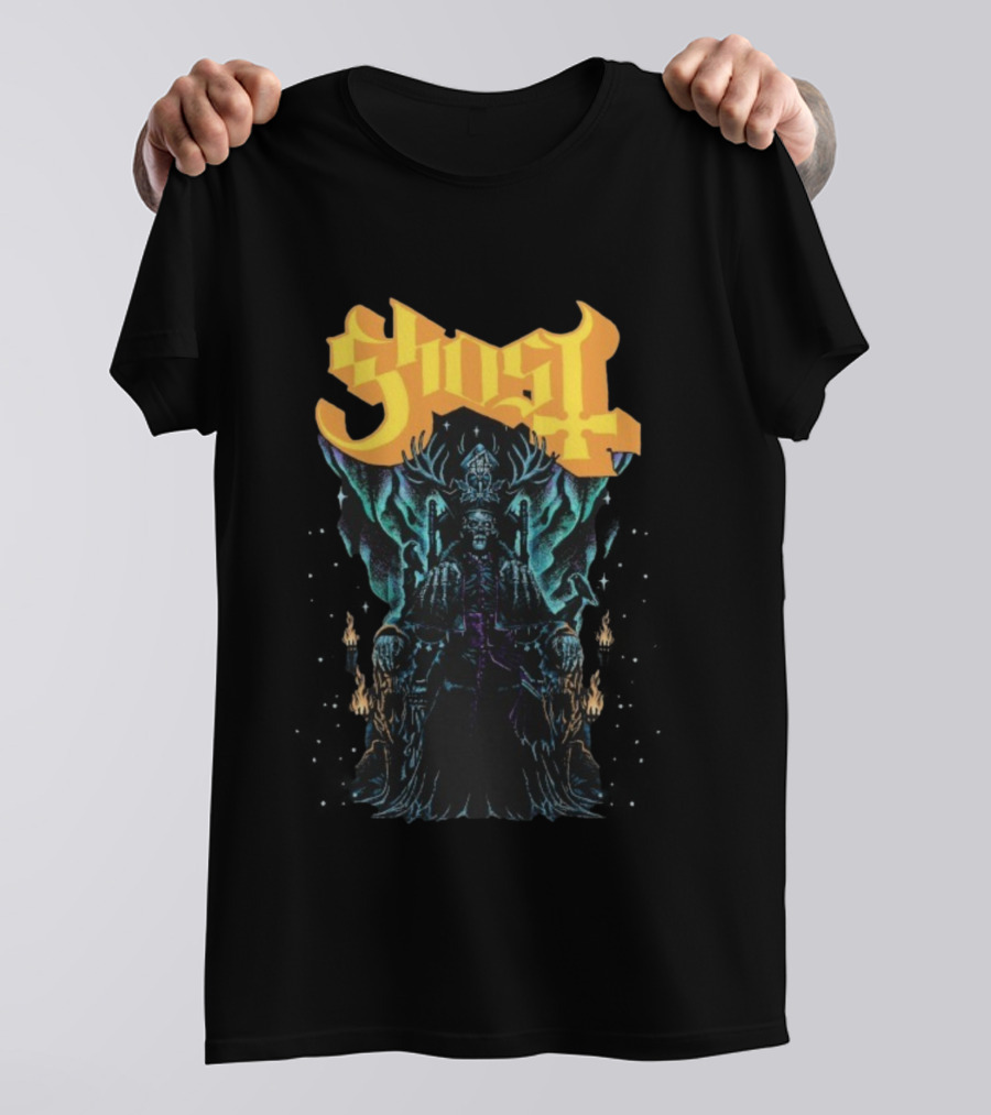 Ghost Solstace King Gothic Throne Artwork T-Shirt