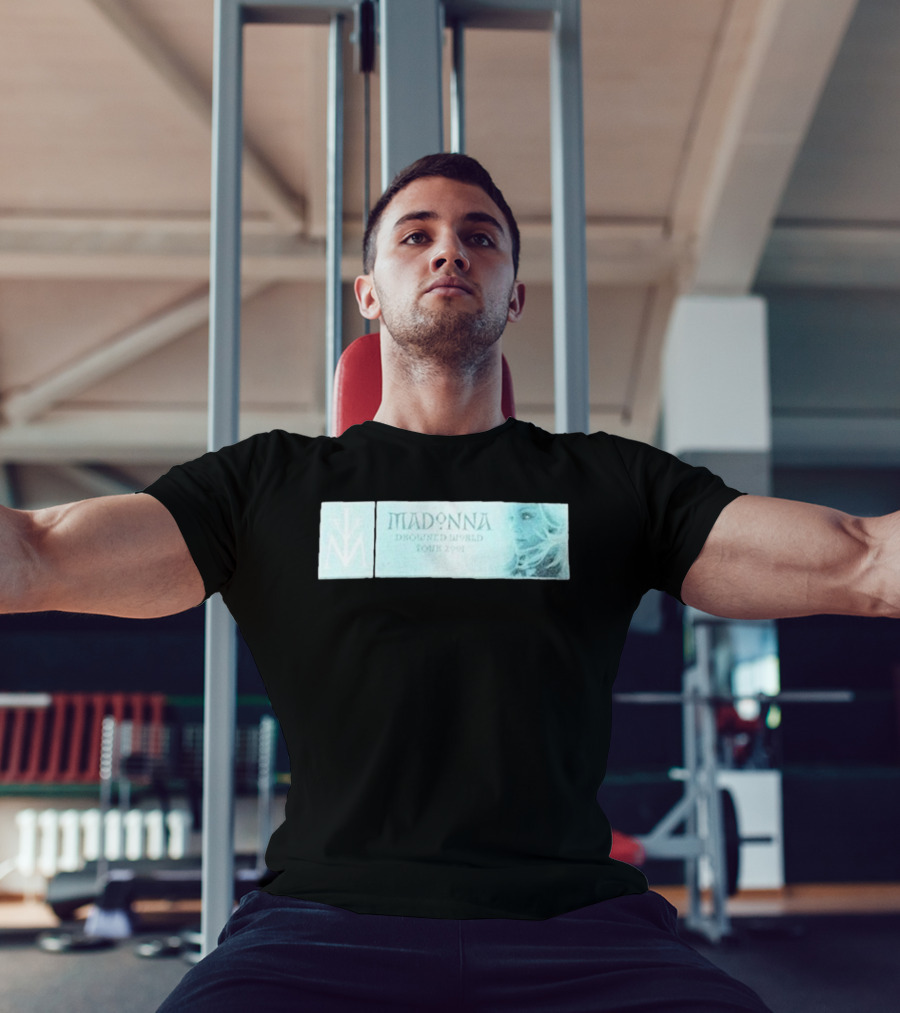 Madonna Drowned World Tour 2001 Blue Aesthetic Album Art T-Shirt