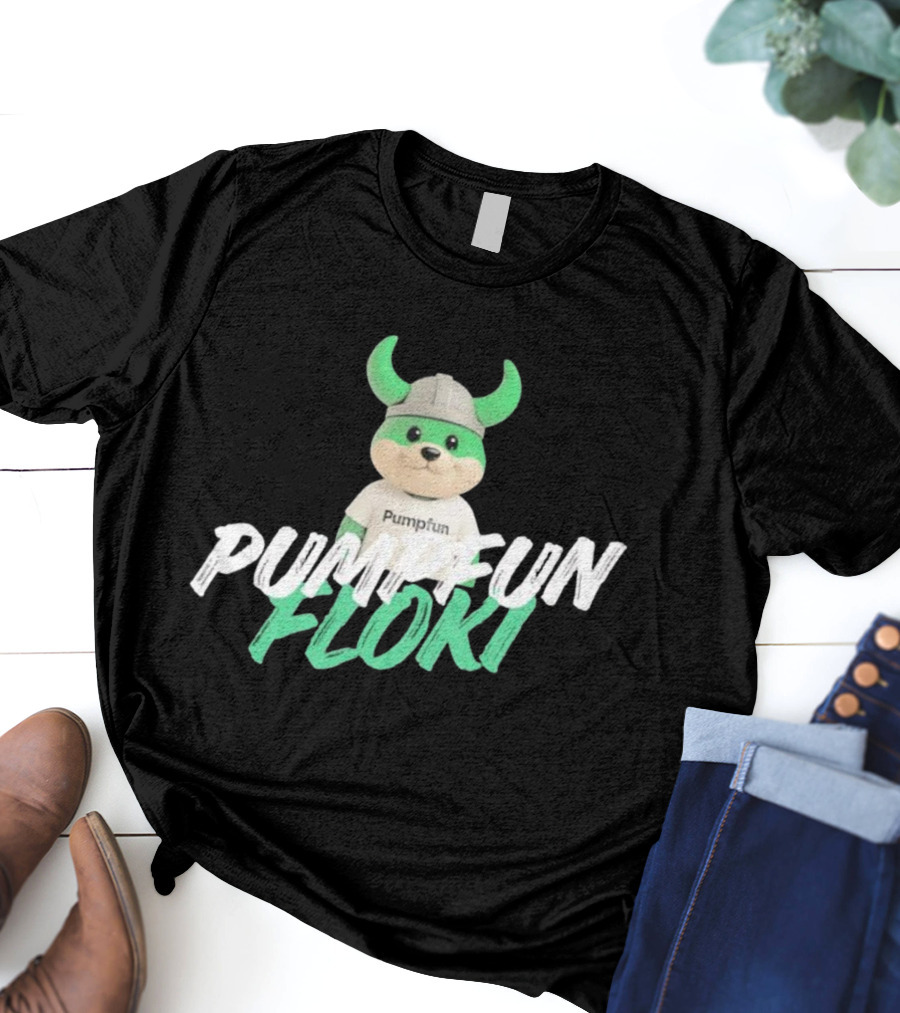 Pumpfun Floki Viking Helmet Character T-Shirt