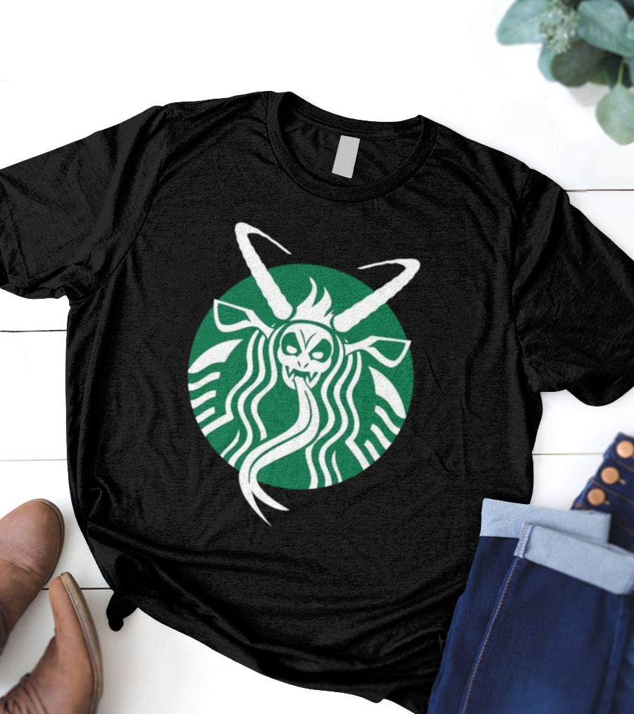 Starbucks Krampuspresso Christmas Coffee Monster Design T-Shirt