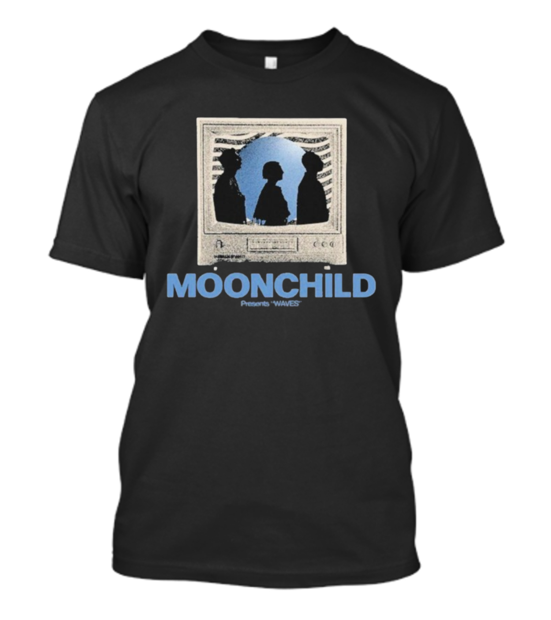 Moonchild Album Retro Silhouette TV Wave Pattern T-Shirt