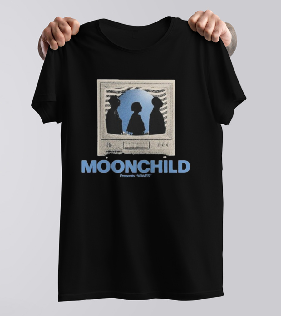 Moonchild Album Retro Silhouette TV Wave Pattern T-Shirt