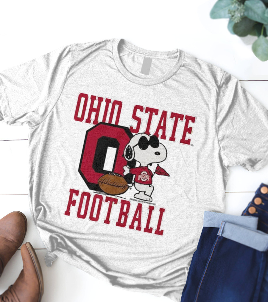 Ohio State Football Snoopy Joe Cool Peanuts Buckeyes Go Buckeyes T-Shirt