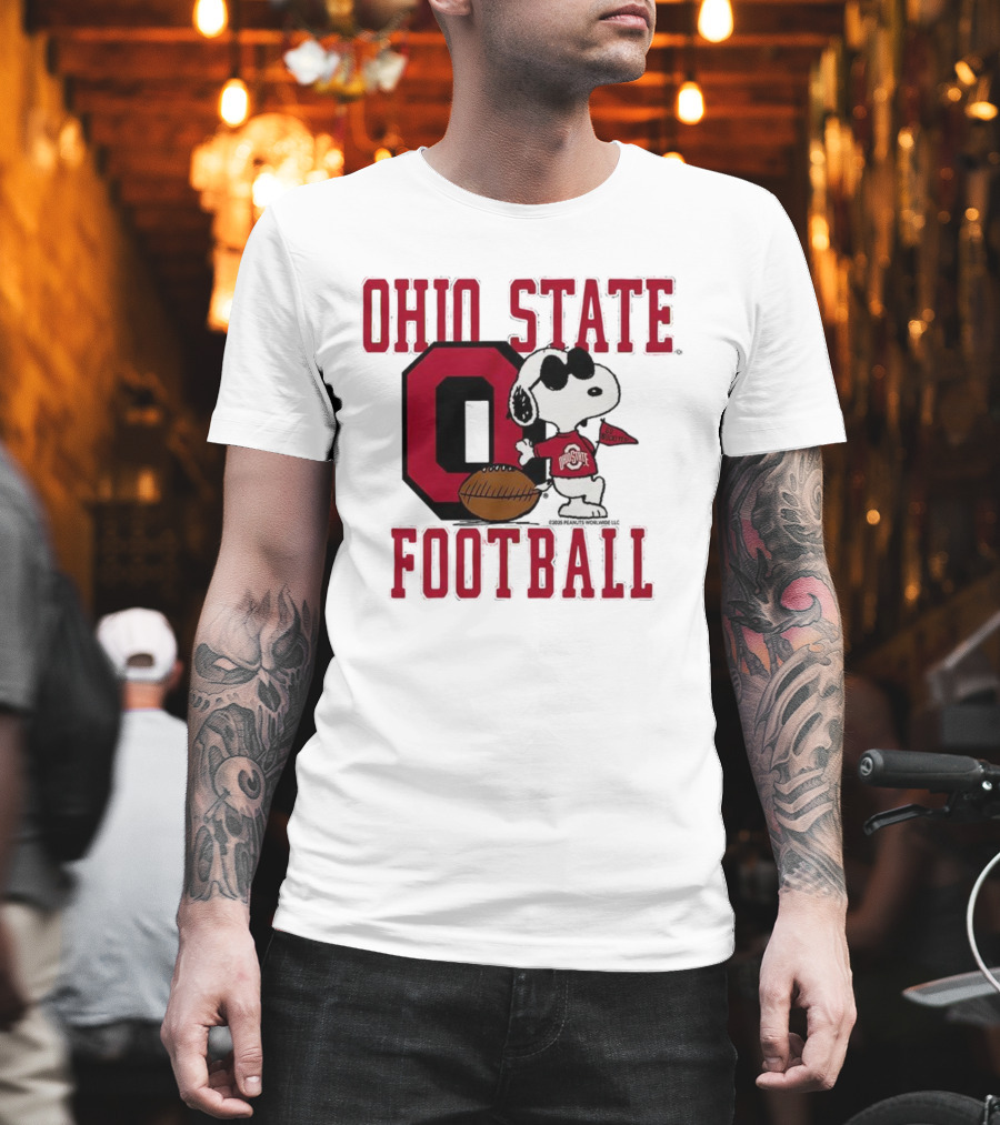 Ohio State Football Snoopy Joe Cool Peanuts Buckeyes Go Buckeyes T-Shirt