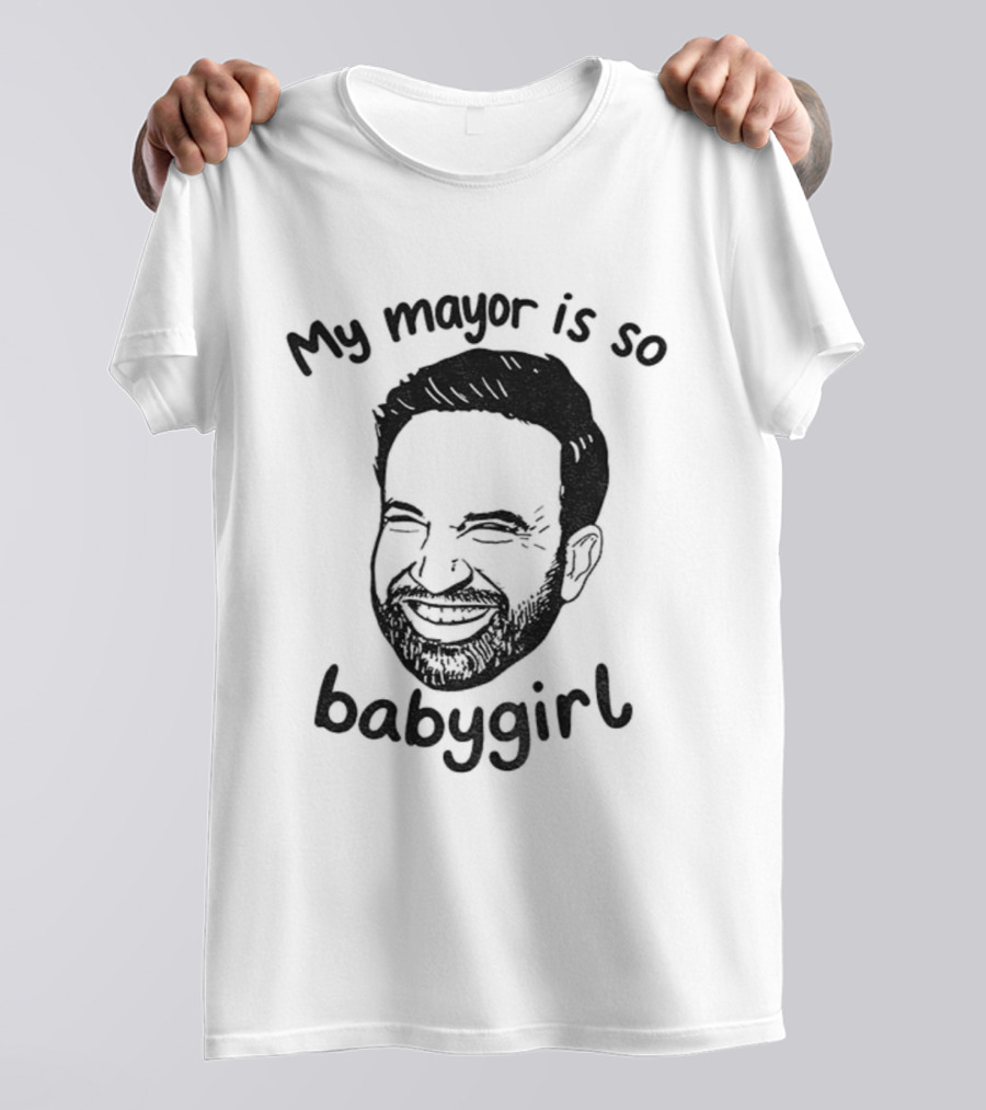 My Mayor Is So Babygirl Zohran Mamdani Big Face Smile T-Shirt