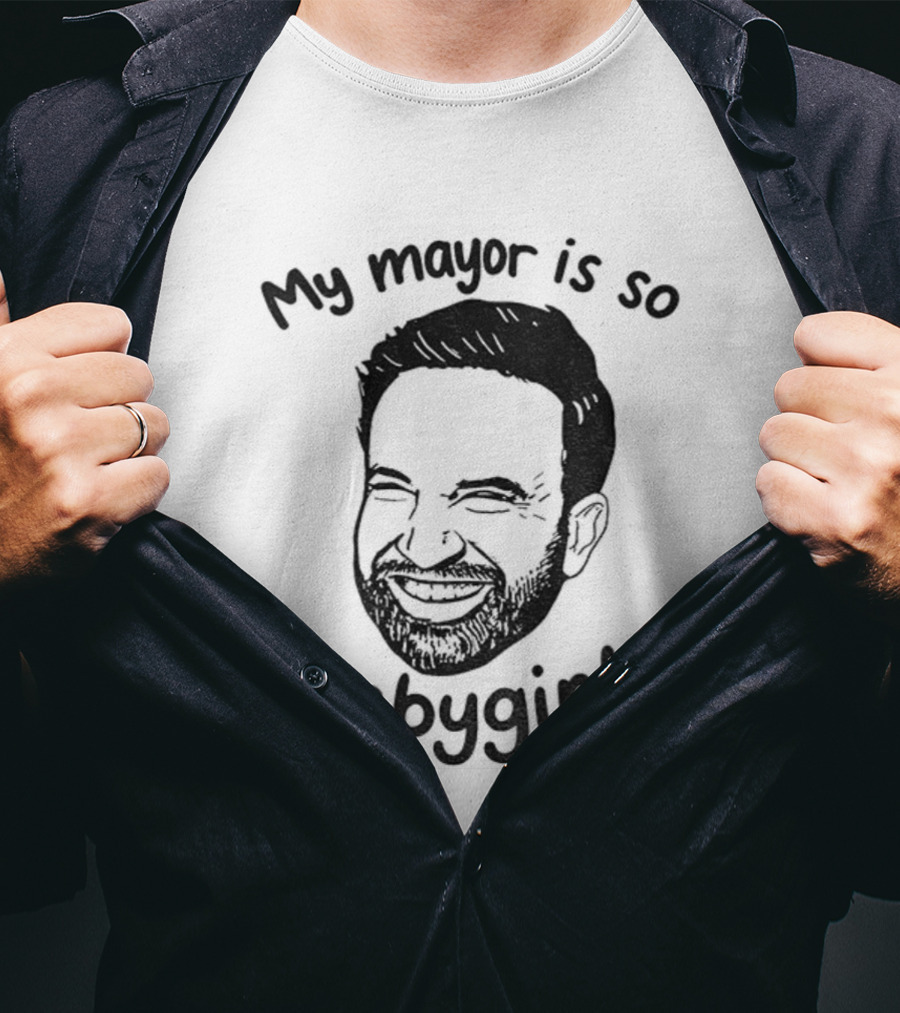 My Mayor Is So Babygirl Zohran Mamdani Big Face Smile T-Shirt