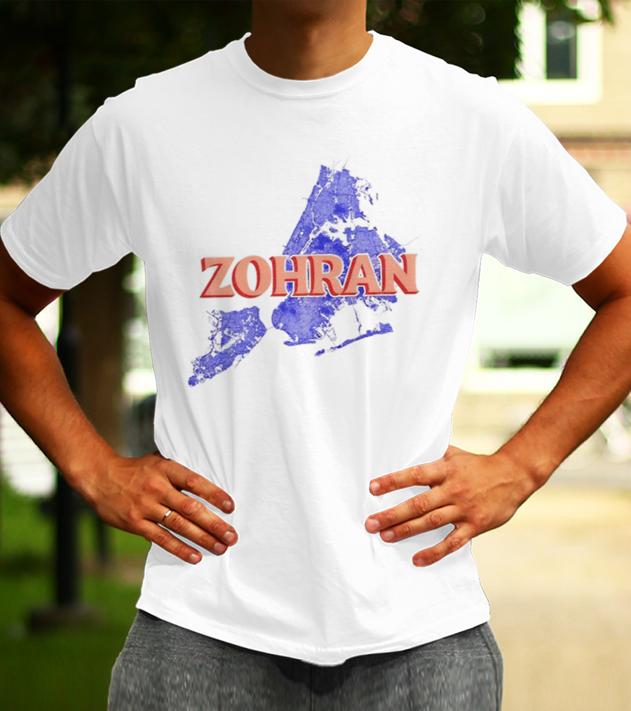 Zohran Mamdani NYC Mayor 2025 Campaign Blue Map Design T-Shirt
