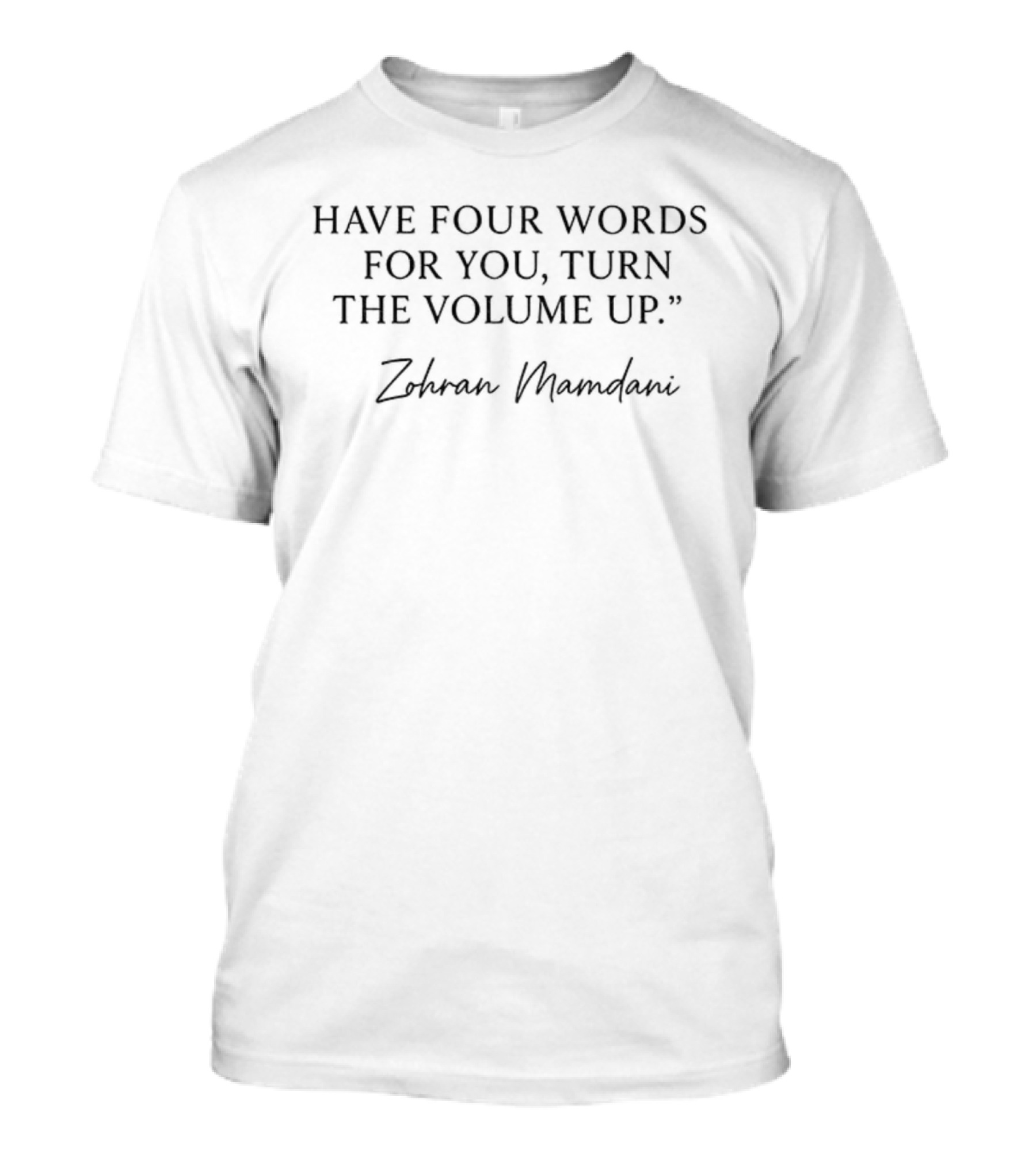 Zohran Mamdani Have Four Words For You Turn The Volume Up NYC T-Shirt