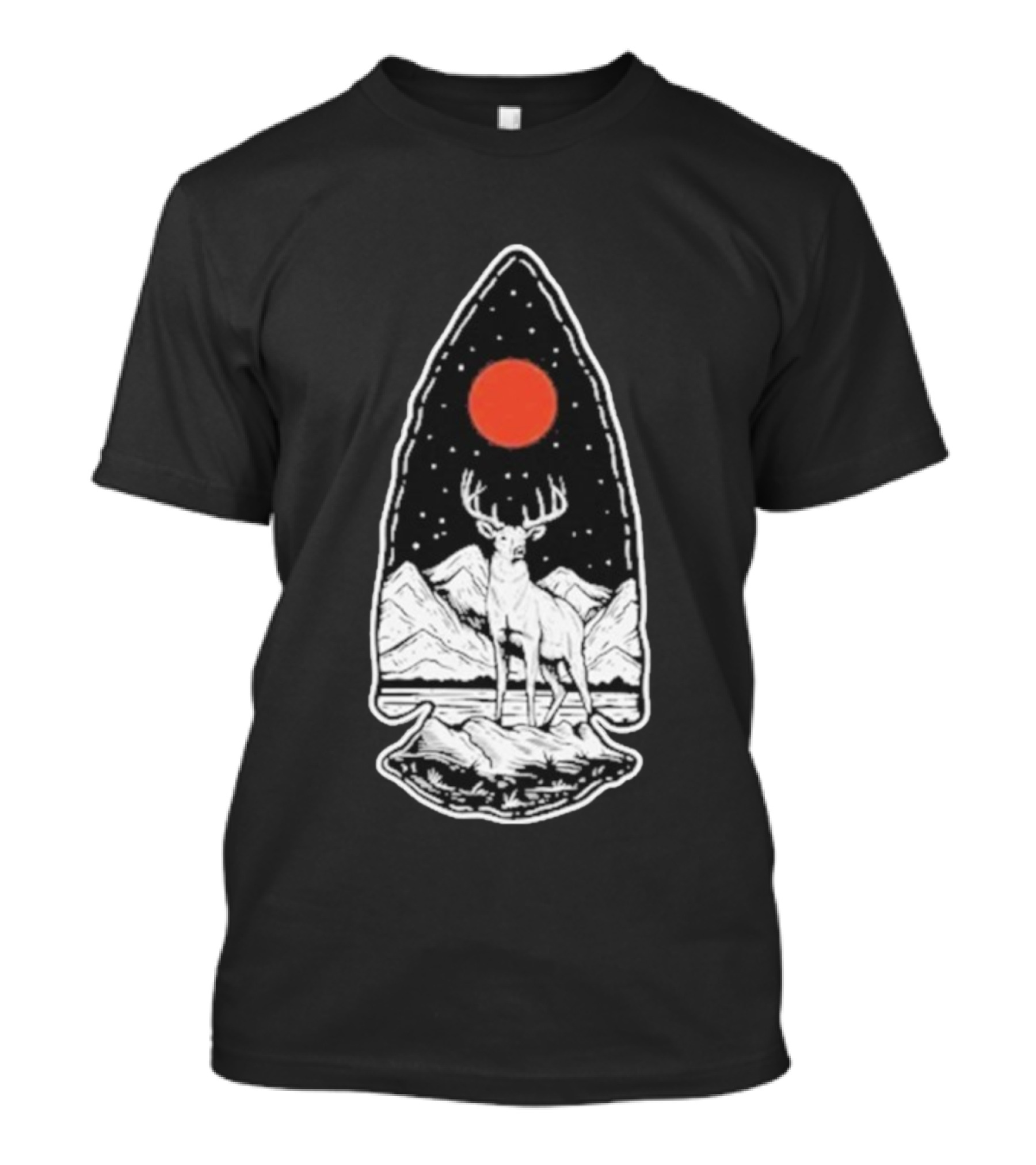 Black Rifle Coffee Deer Arrowhead Mountains And Night Sky T-Shirt