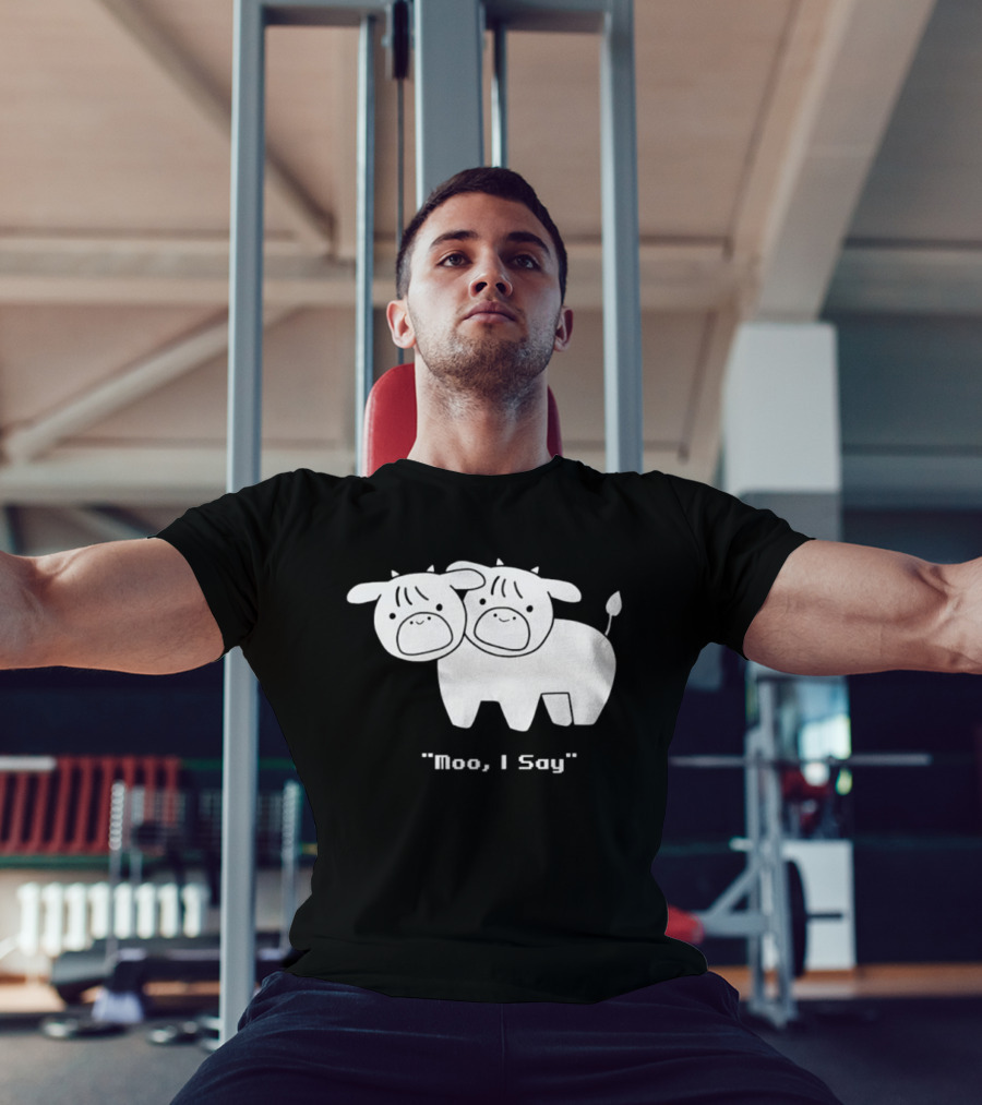 Cows Moo I Say Cute Double Cow Twins T-Shirt
