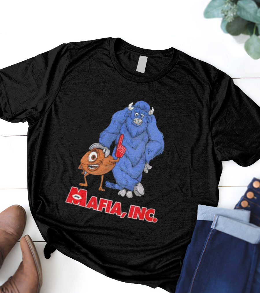 Buffalo Bills Mafia Inc Mascot Big Blue Yeti And Football Character T-Shirt