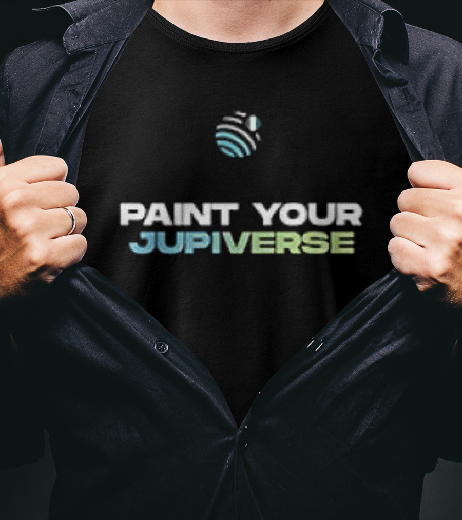 Paint Your Jupiverse Jupiter Planet Art Sip Paint T-Shirt