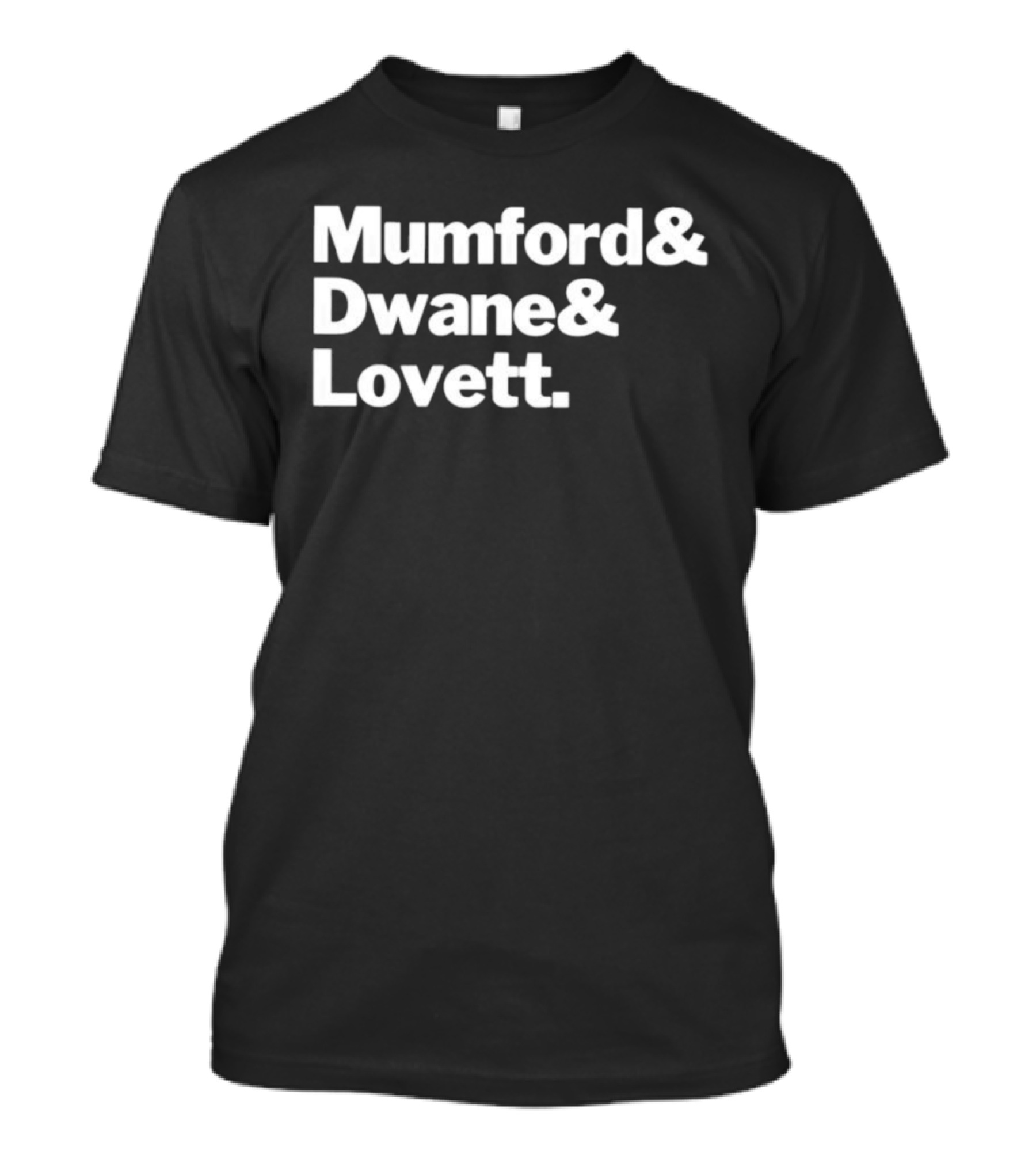 Mumford Dwane Lovett Trio Collaborative Team Typography T-Shirt