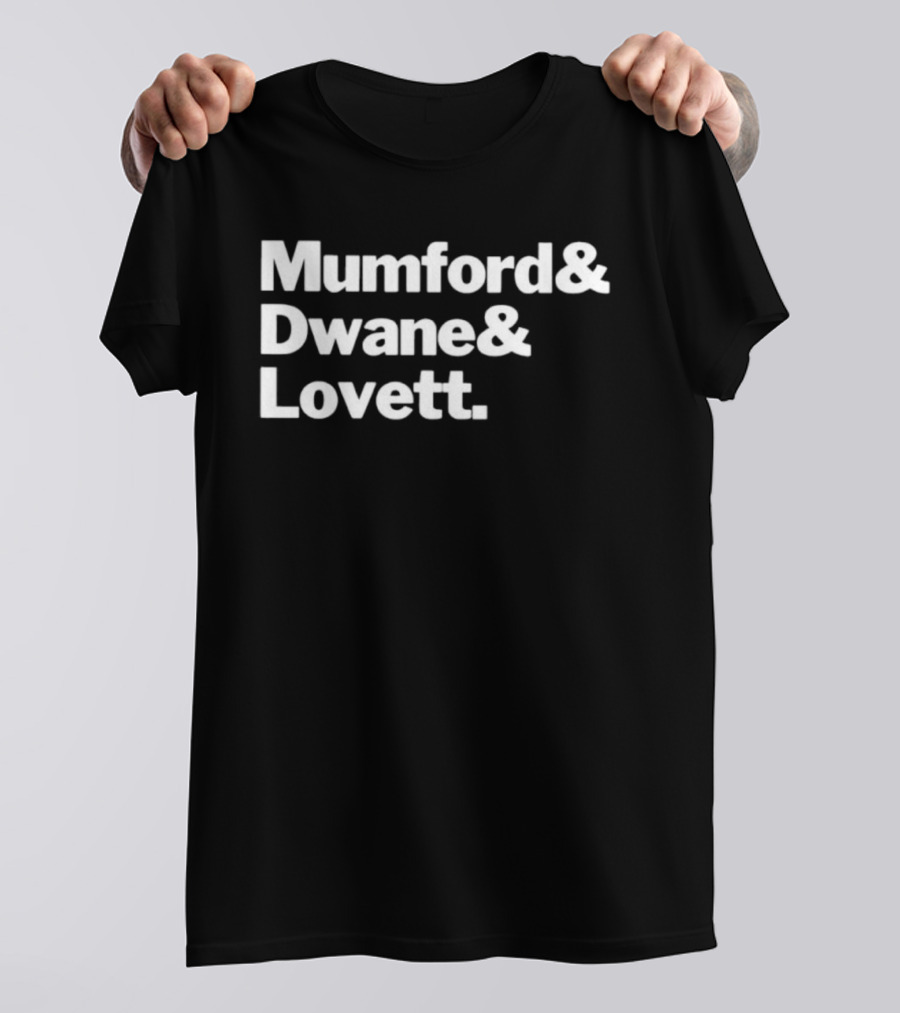 Mumford Dwane Lovett Trio Collaborative Team Typography T-Shirt