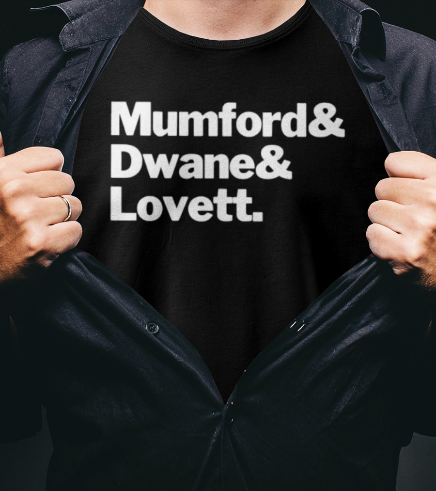 Mumford Dwane Lovett Trio Collaborative Team Typography T-Shirt