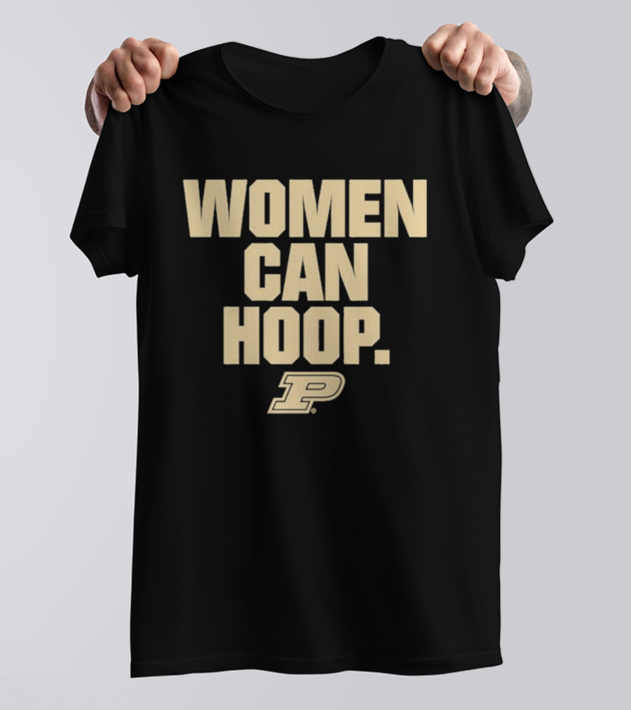 Purdue Boilermakers Women Can Hoop Basketball Logo T-Shirt