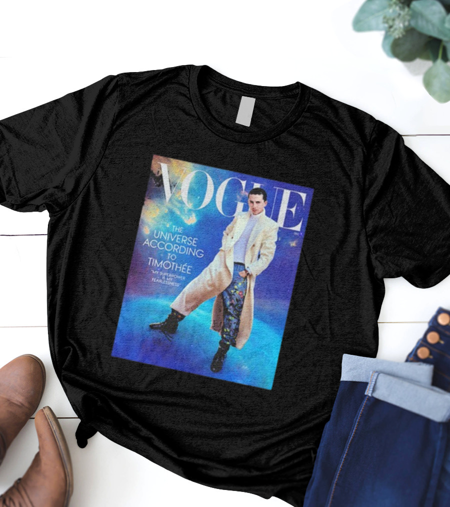 US Vogue Timothée Chalamet December Issue The Universe According To Timothée T-Shirt