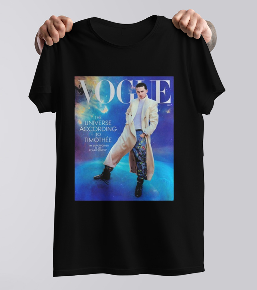 US Vogue Timothée Chalamet December Issue The Universe According To Timothée T-Shirt