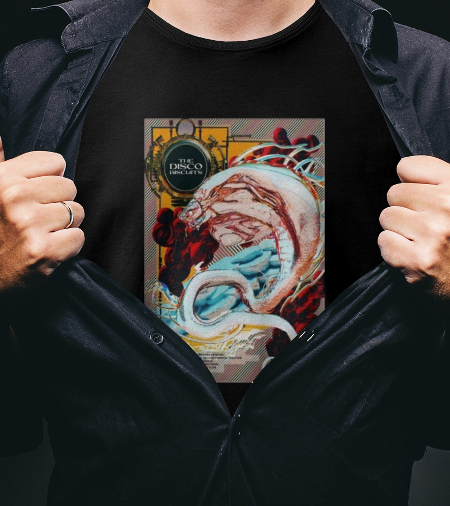 The Disco Biscuits Nov 8 2025 Washington DC Concert Event Snake Art T-Shirt