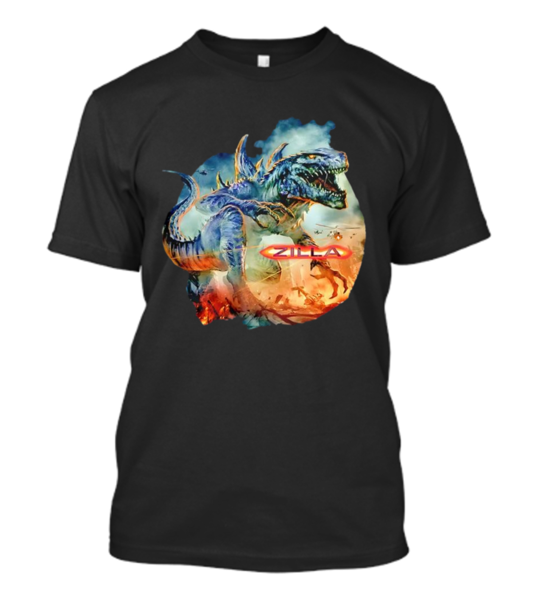 Zilla Monster Mania Epic Battle Chaos Scene T-Shirt