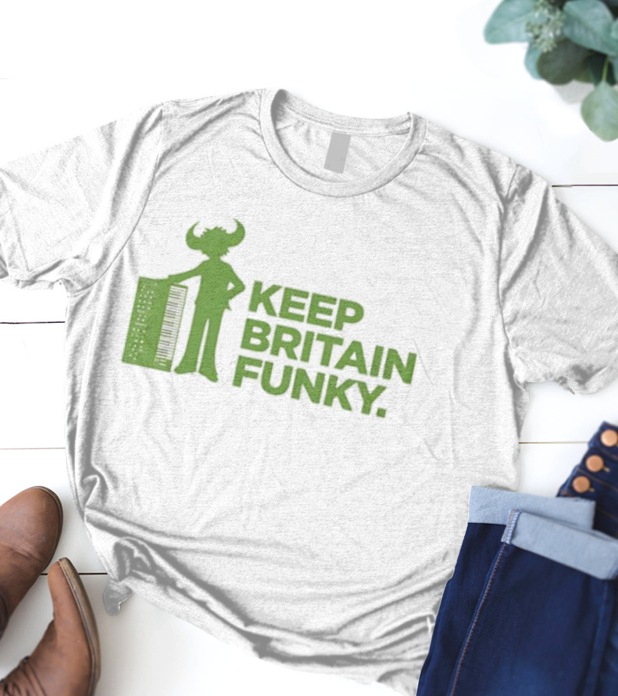 Keep Britain Funky Buffalo Man Keyboardist T-Shirt