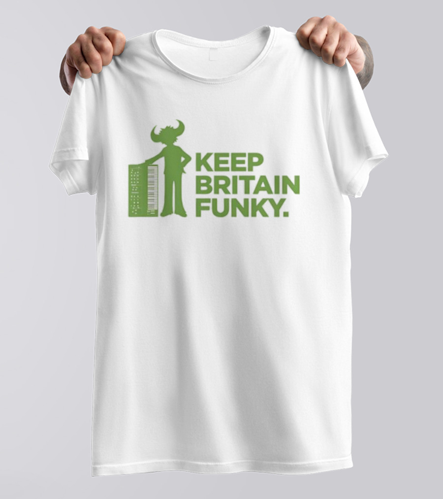 Keep Britain Funky Buffalo Man Keyboardist T-Shirt