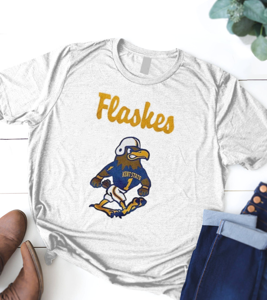 Kent State Golden Flashes Mascot Football Blue Jersey T-Shirt