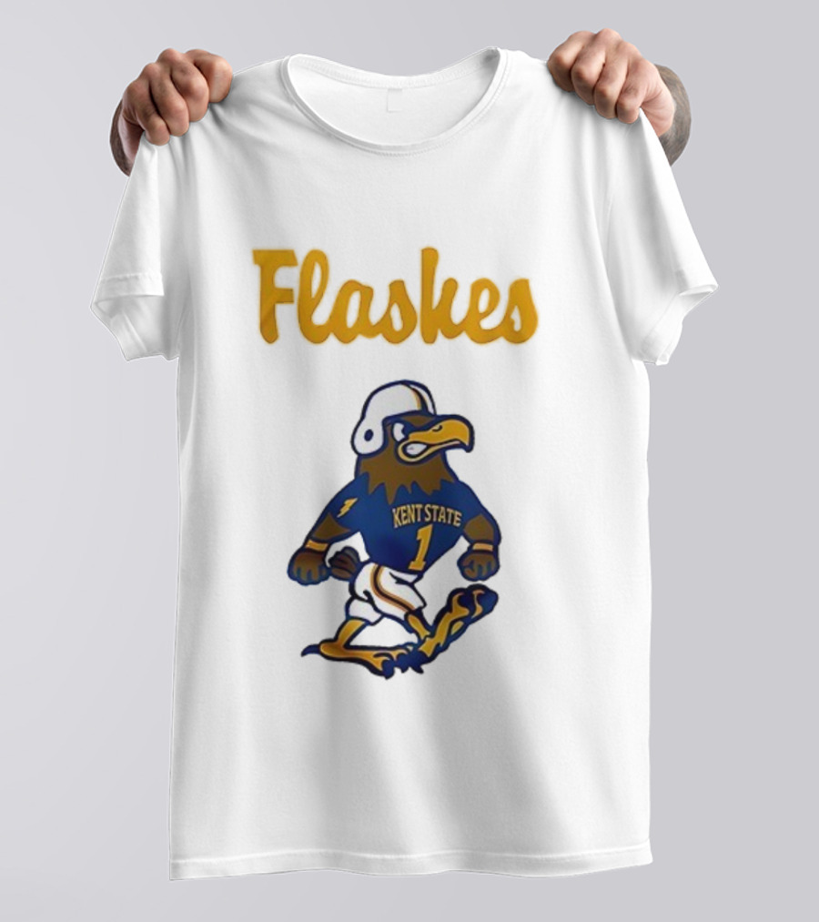 Kent State Golden Flashes Mascot Football Blue Jersey T-Shirt
