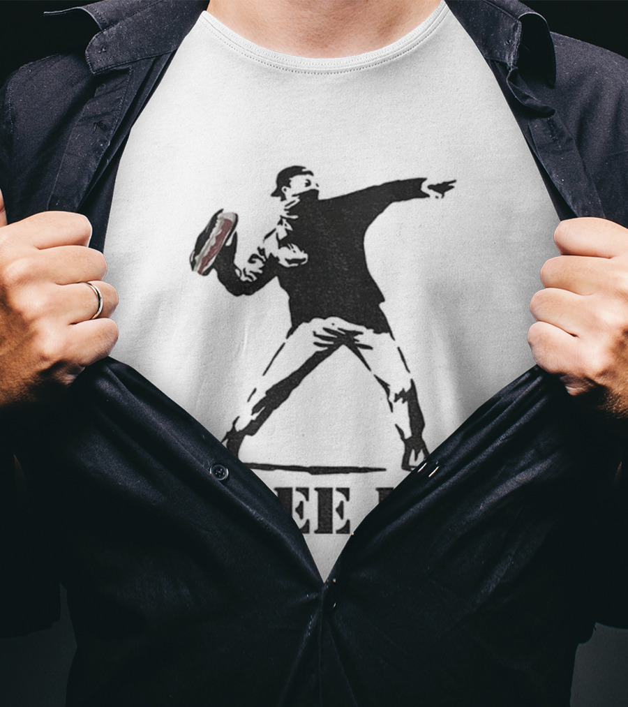 Free DC Sandwich Thrower Banksy Style T-Shirt