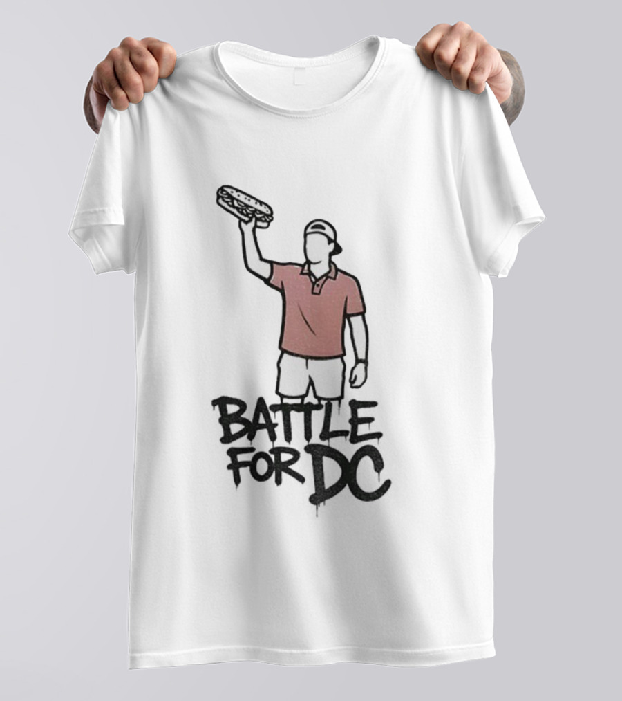 Sandwich Guy Battle For DC Anti Trump Graphic Tee T-Shirt